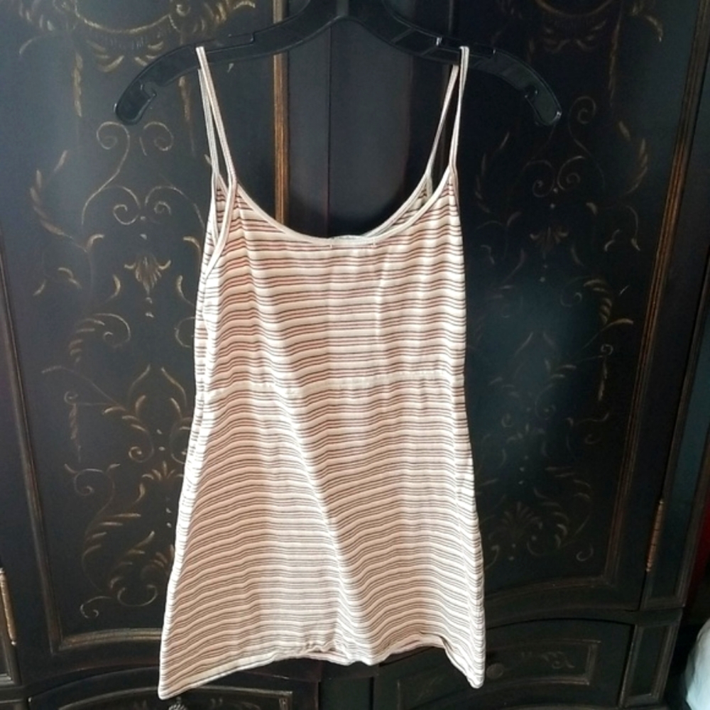 Brandy Melville Spaghetti Strap Striped Mini Dress Made in Italy Size S